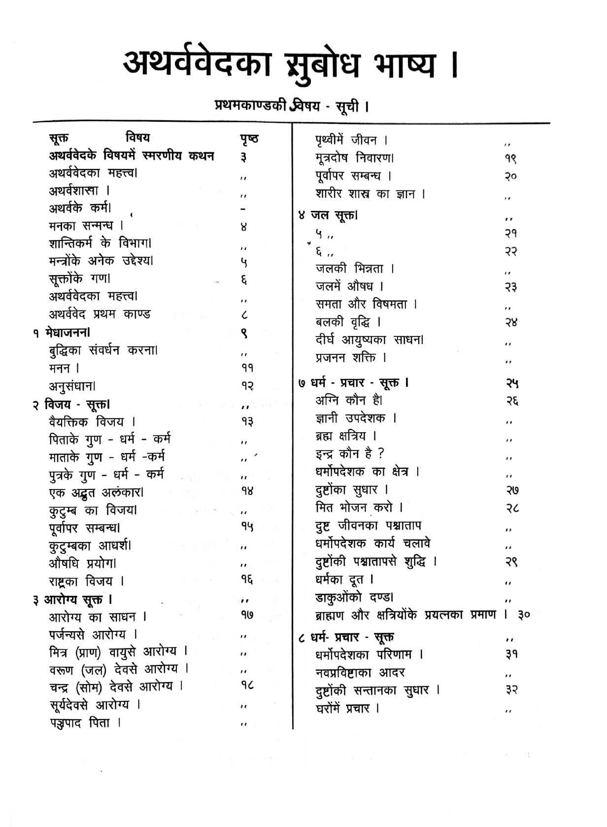 अथर्ववेद का सुबोध भाष्य (कांड १ से ३)